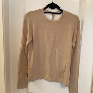 Beige Long Sleeve Top